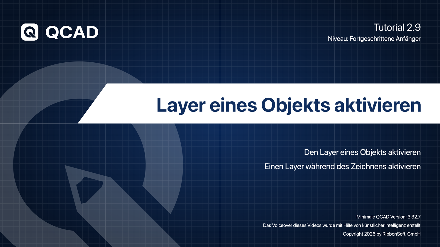 2.9 Layer eines Objekts aktivieren
