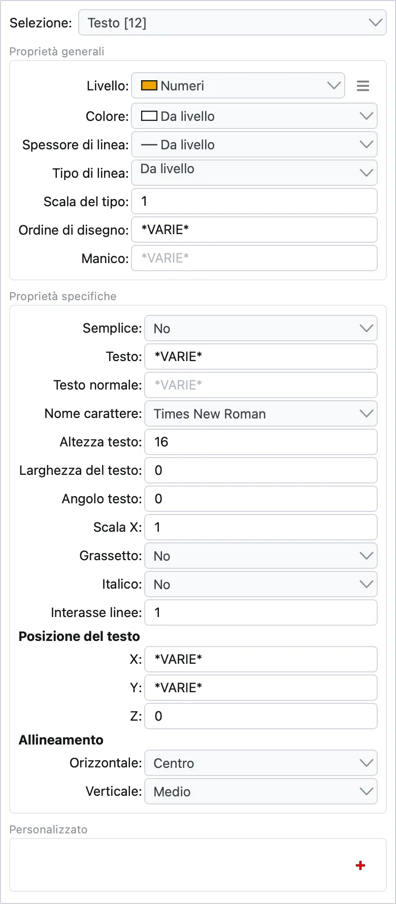 Editor delle proprietà