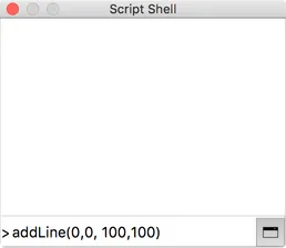 Zadání příkazu do příkazového řádku Script Shell