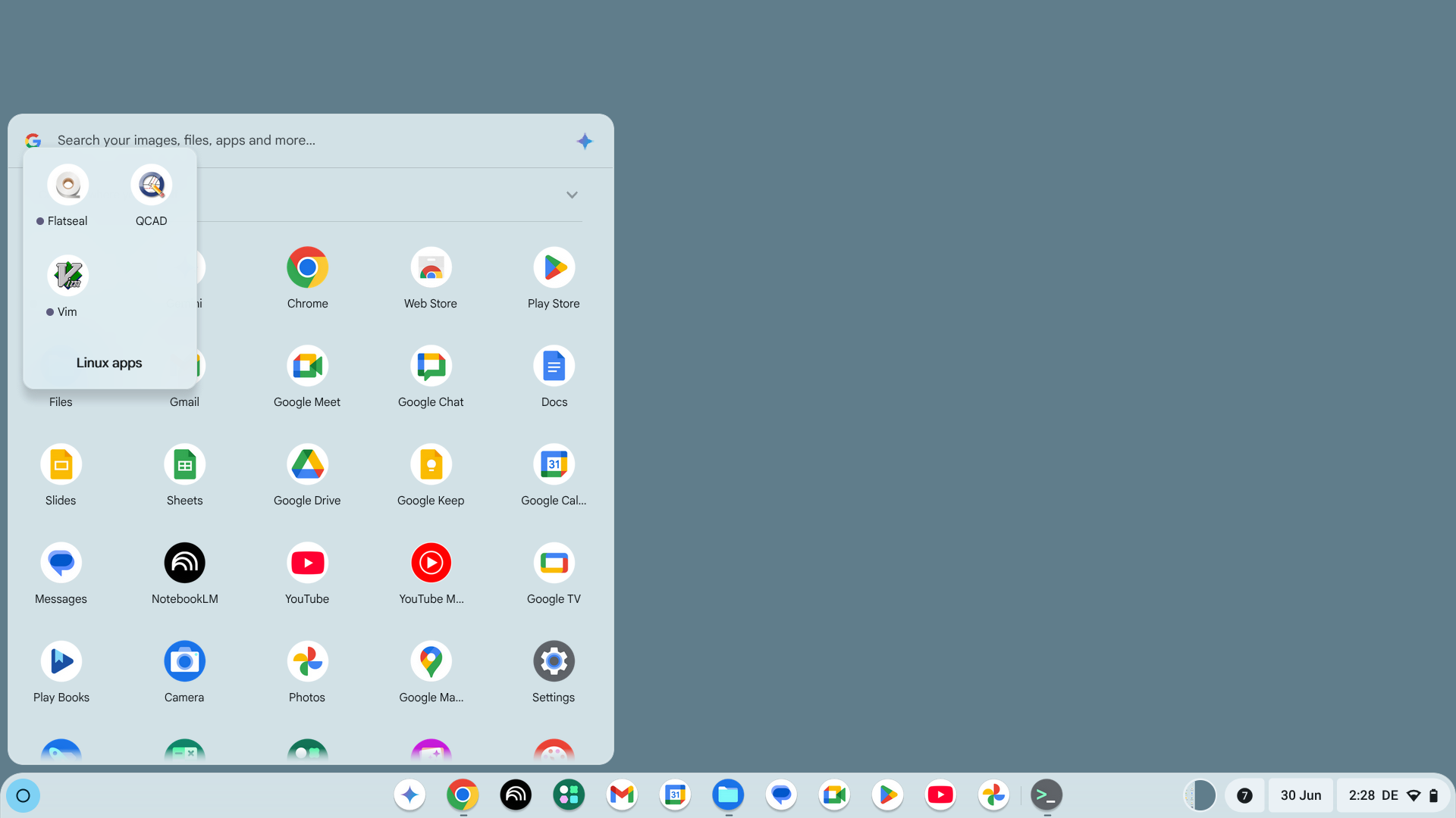 QCAD im Ordner „Linux-Apps“