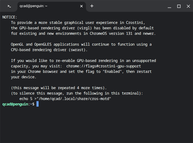 Das Linux-Terminal unter ChromeOS