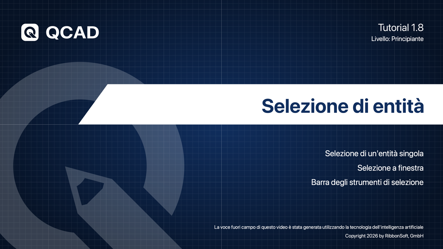 1.8 Selezione di entità