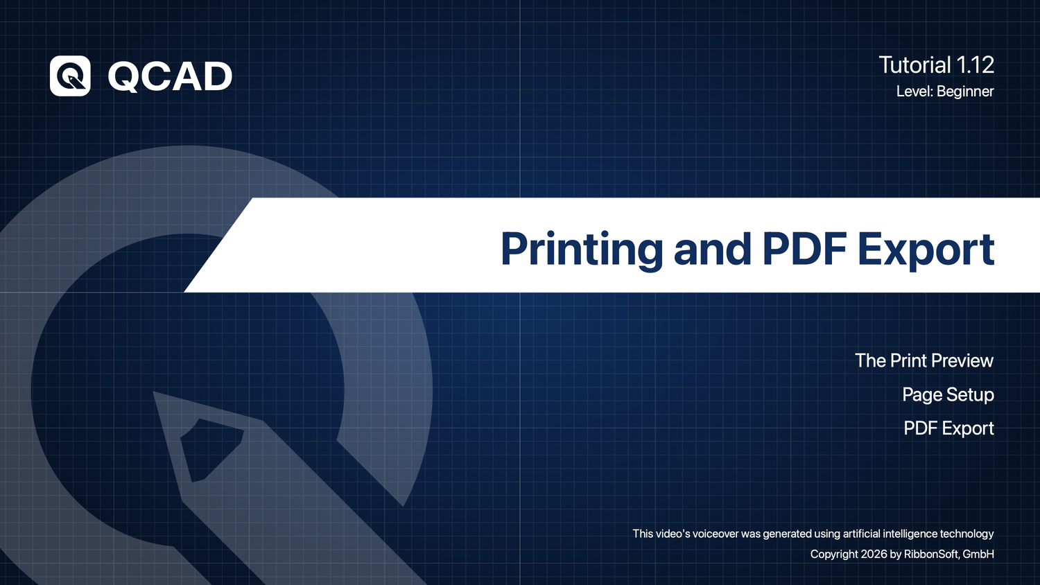 1.12 Printing and PDF Export