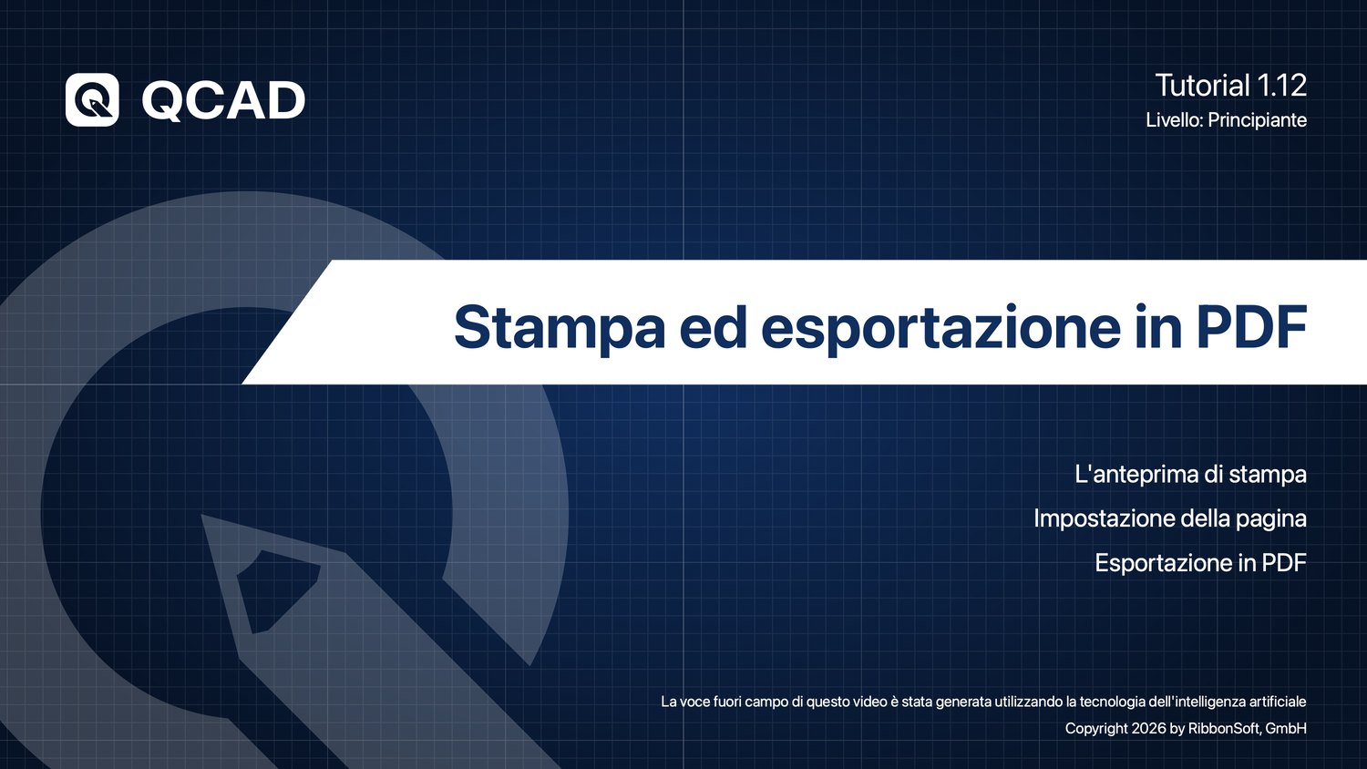 1.12 Stampa ed esportazione in PDF