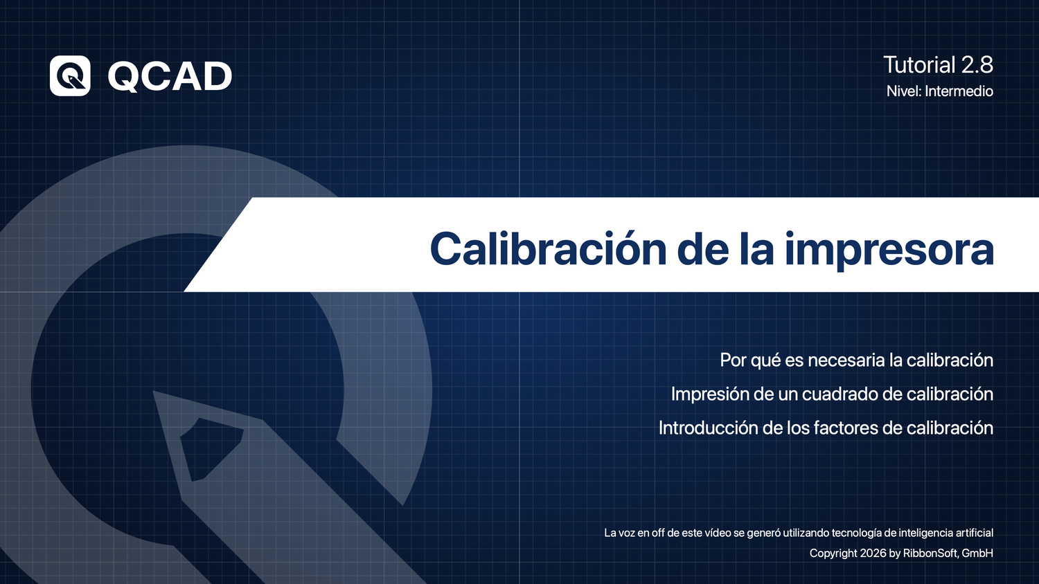 2.8 Calibración de la impresora