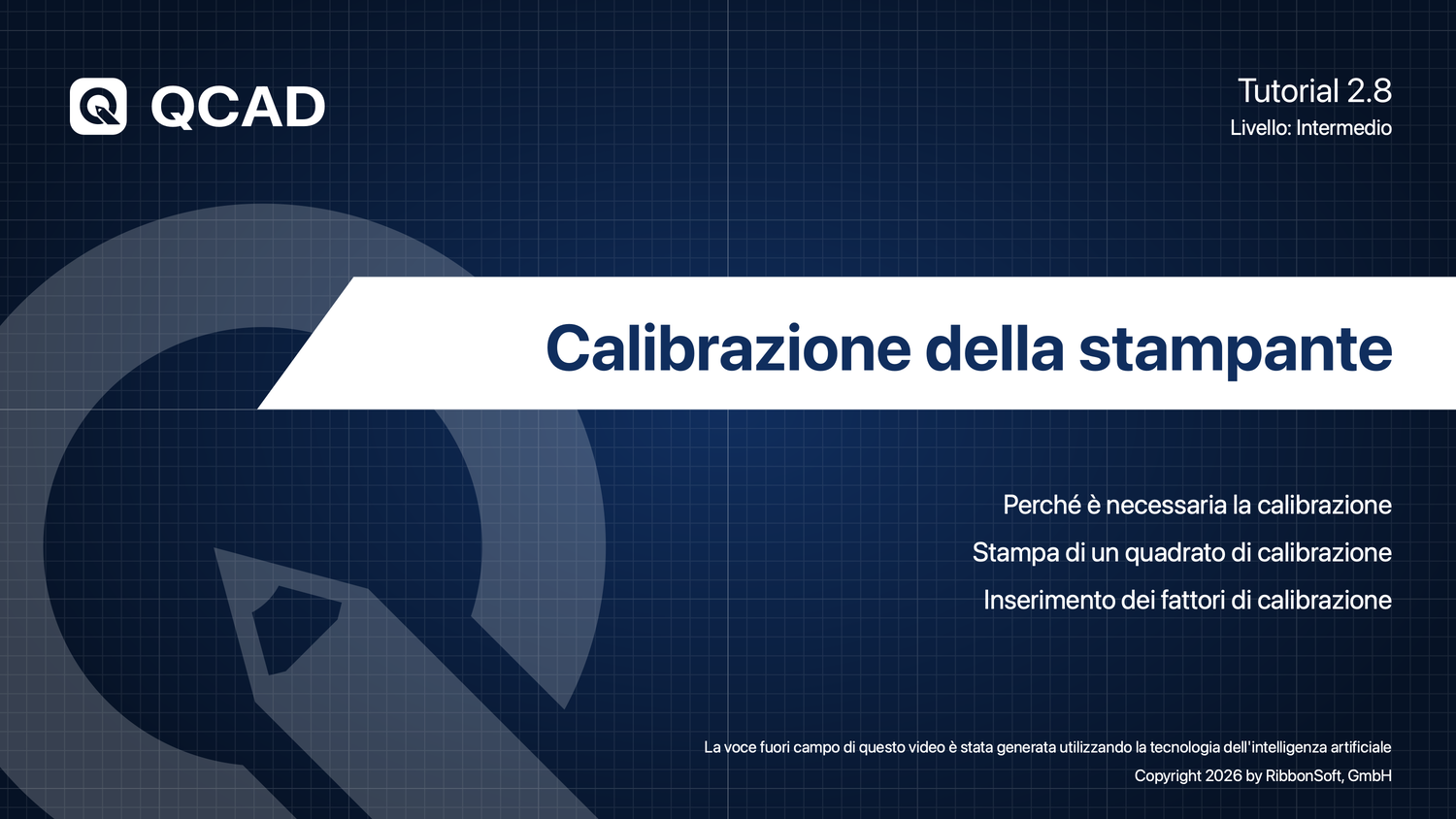 2.8 Calibrazione della stampante